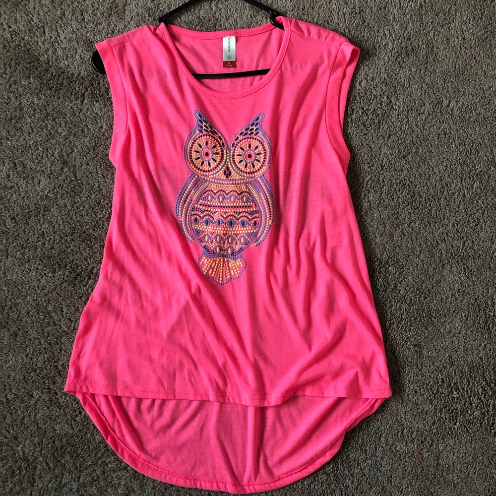 Fluorescent Pink Owl Shirt